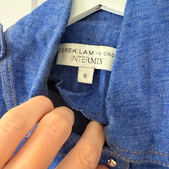 DERAK LAM 10 CROSBY Intermix
Blue Denim Sleeveless Dress - Picture 2 of 6